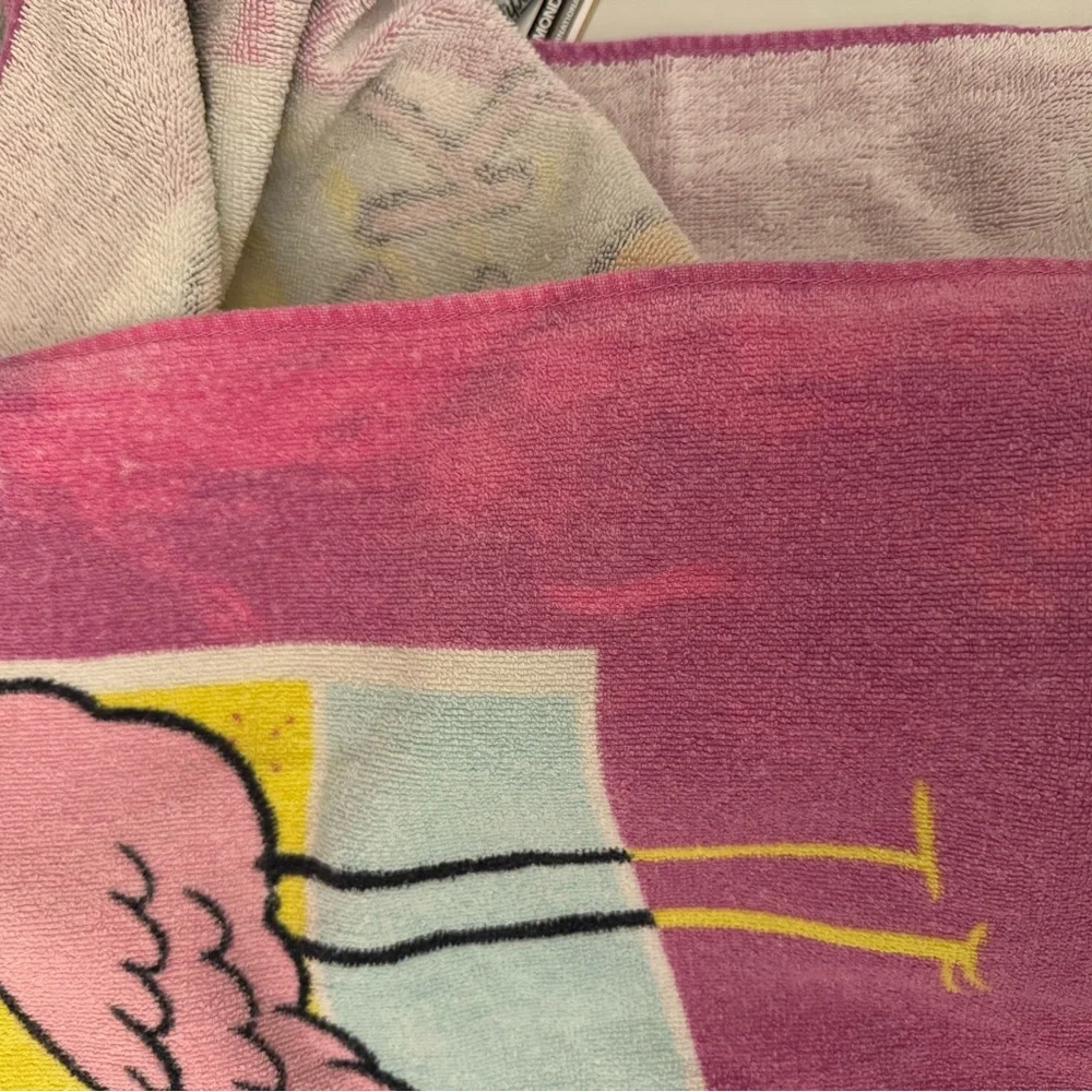 Garfield Vtg 1978 Tropical Rock Beach Towel‎ Jim Davis Franco Rare Collectible